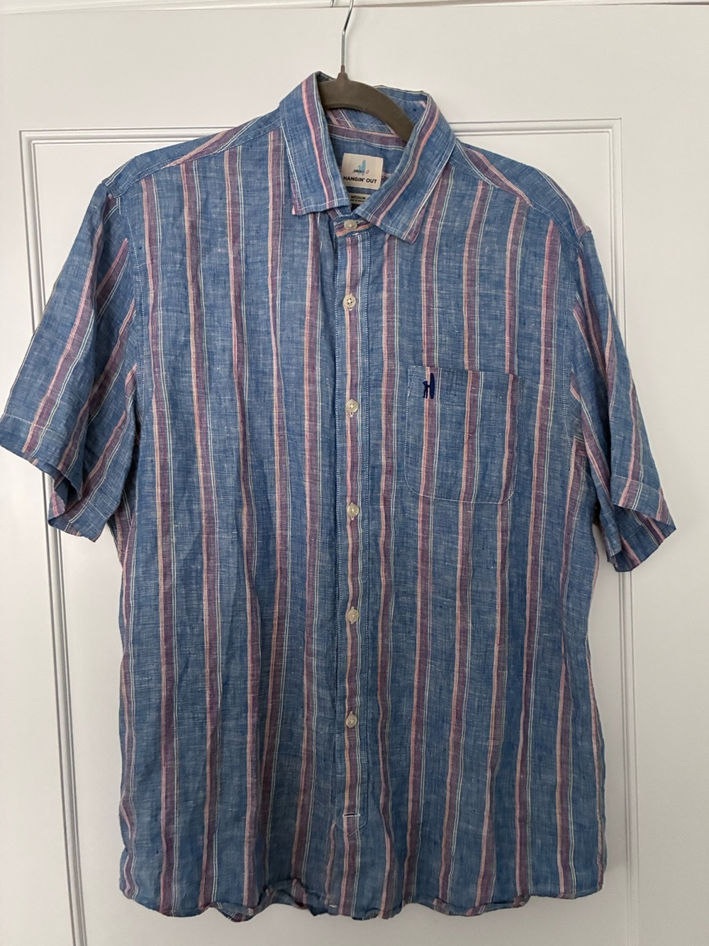Johnnie-O “Hanging Out” short sleeve linen button-down shirt